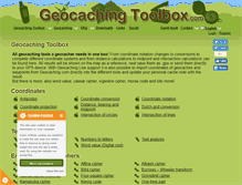 Tablet Screenshot of geocachingtoolbox.com